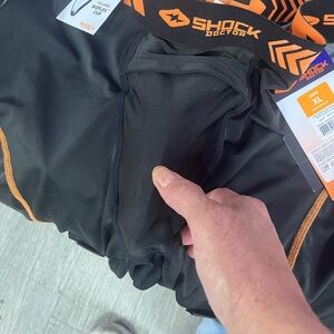 Men's Performance short- Black and Orange